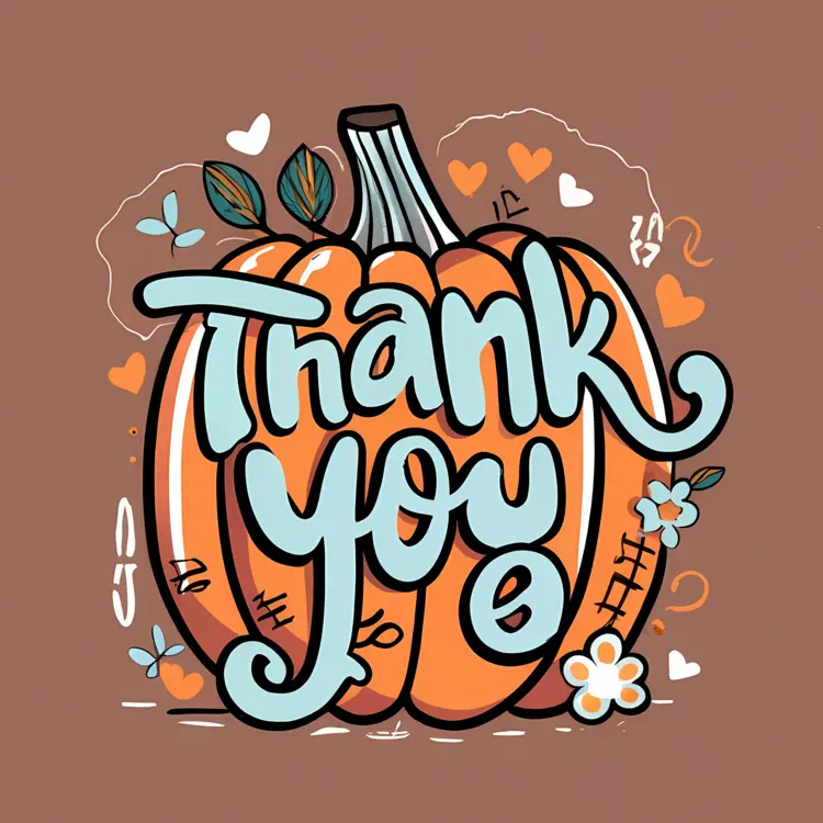 Thank You Pumpkin Illustration