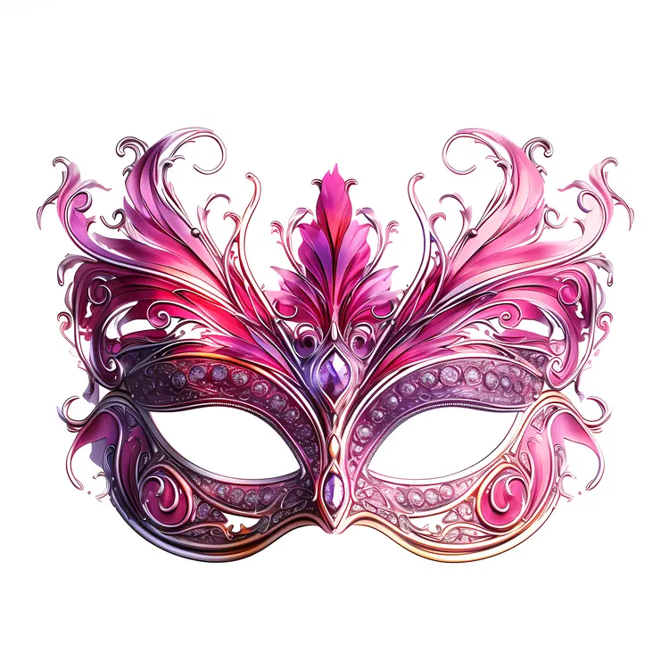 Pink Decorative Venetian Mask