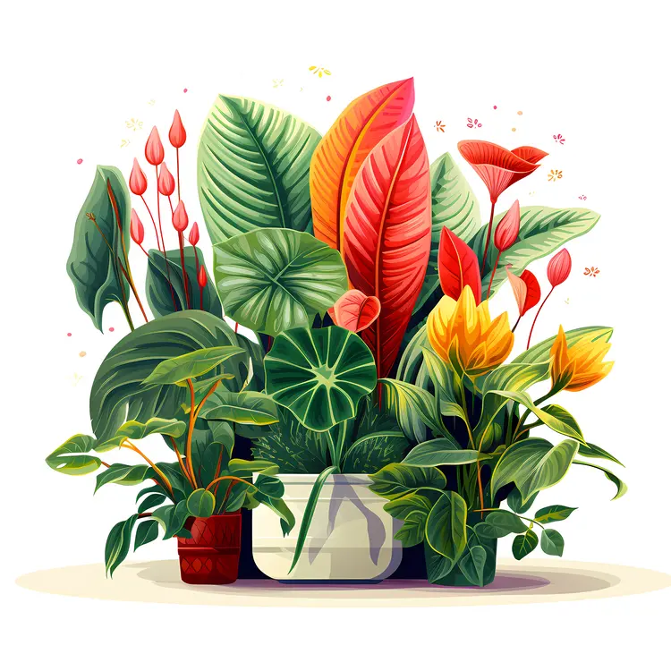 Vibrant Collection of Potted Plants