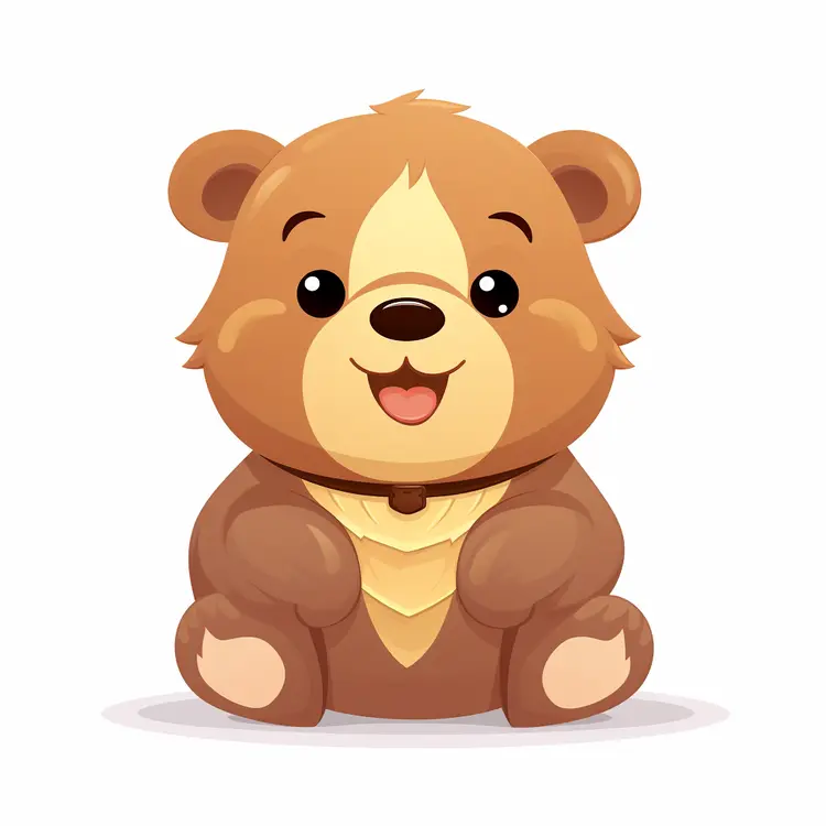 Cute Brown Cartoon Bear