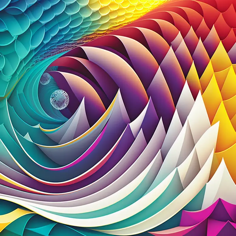 Colorful Abstract Pattern with Geometric Shapes