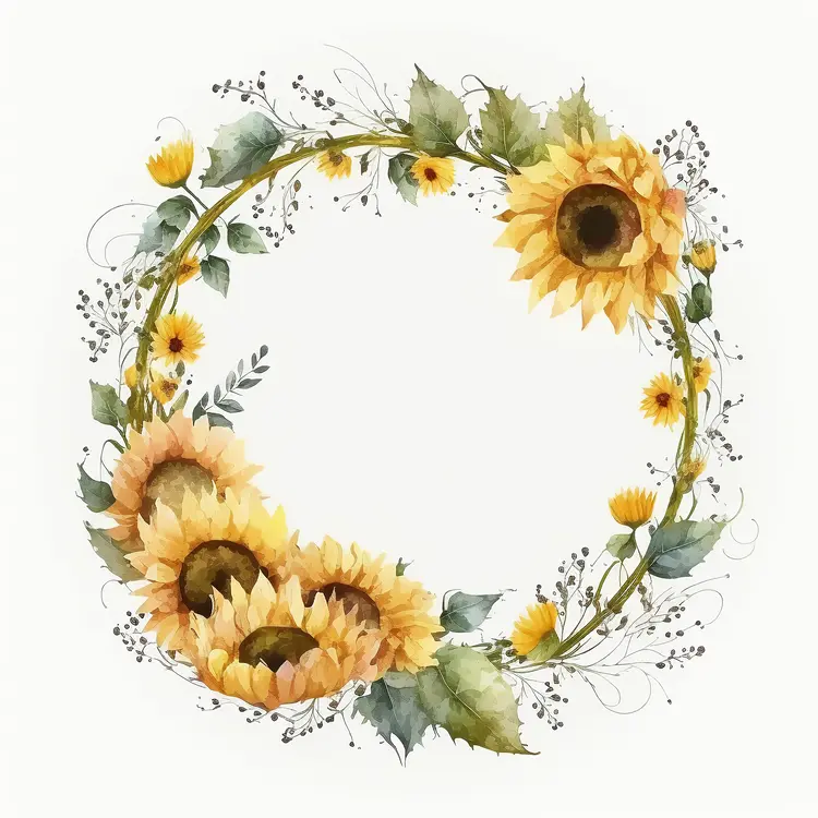 Beautiful Sunflower Wreath for Harvest Festival