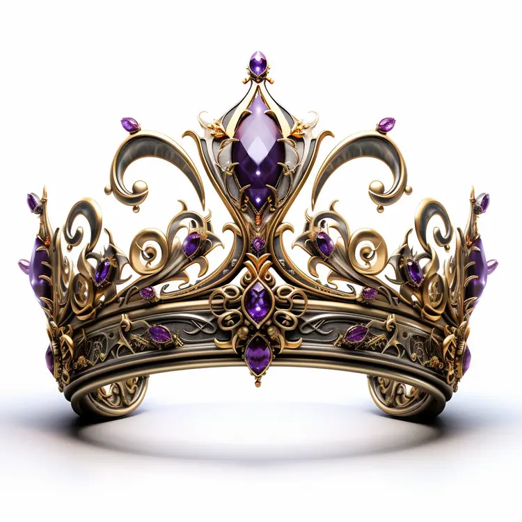 Purple Jewel Crown with Intricate Design