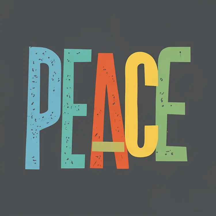 Simple Peace Typography Design