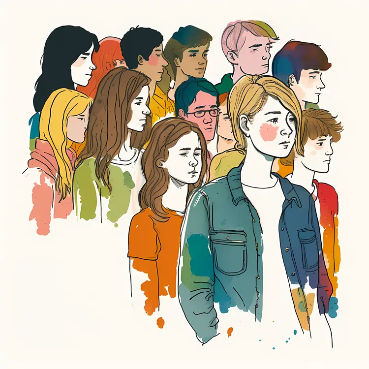 Diverse Group of People Illustration