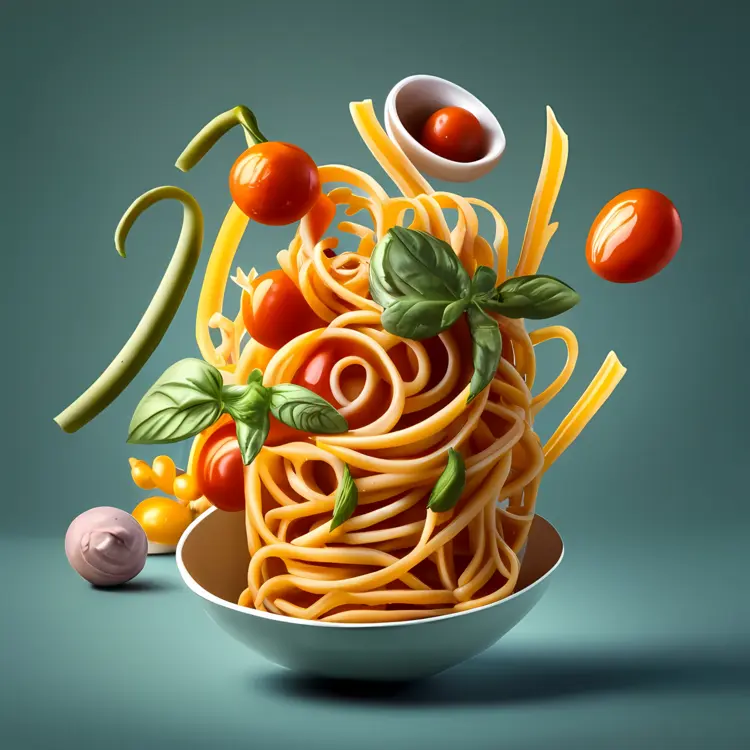 Vibrant Pasta Dish with Fresh Vegetables