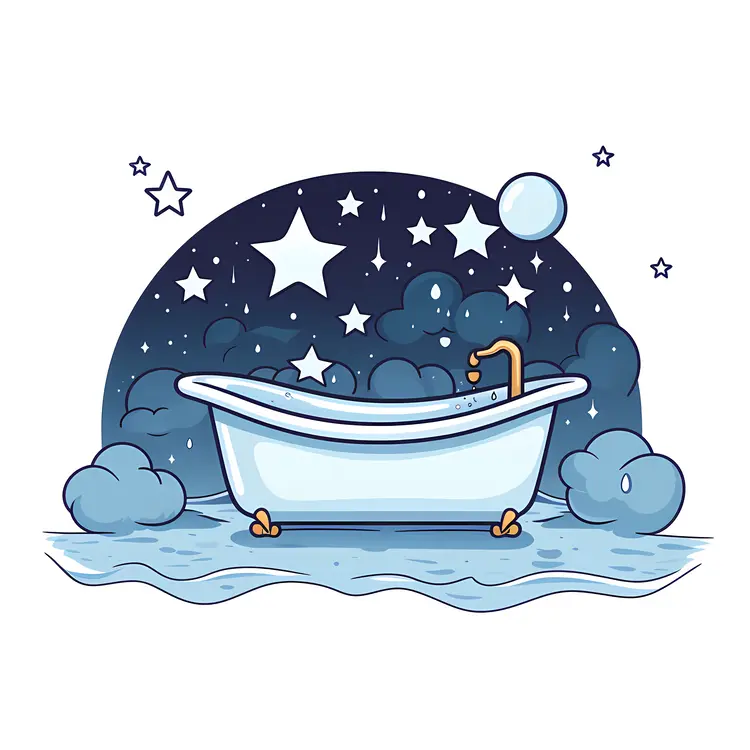 Dreamy Bathtub with Stars