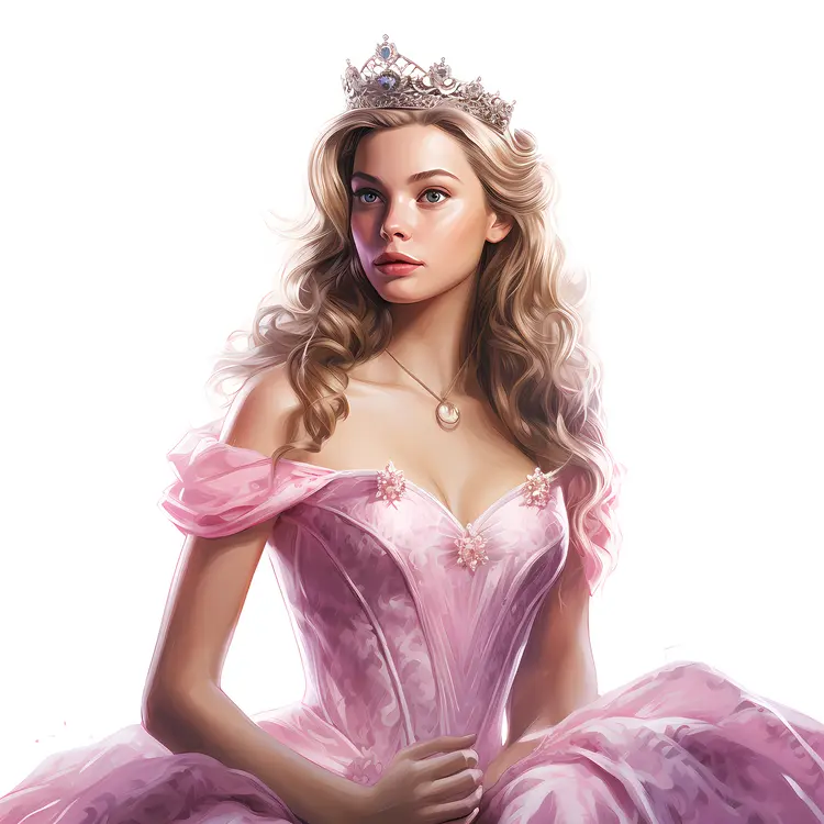 Princess in Elegant Pink Dress