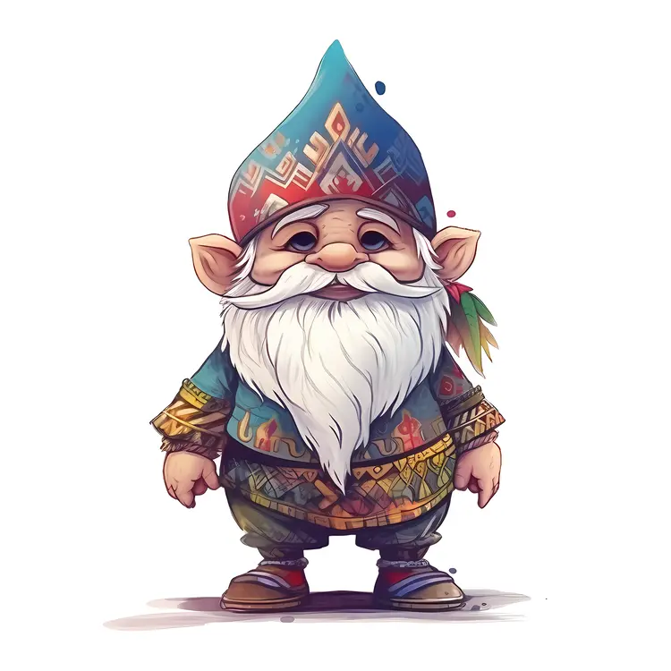 Cute Gnome in Traditional Attire