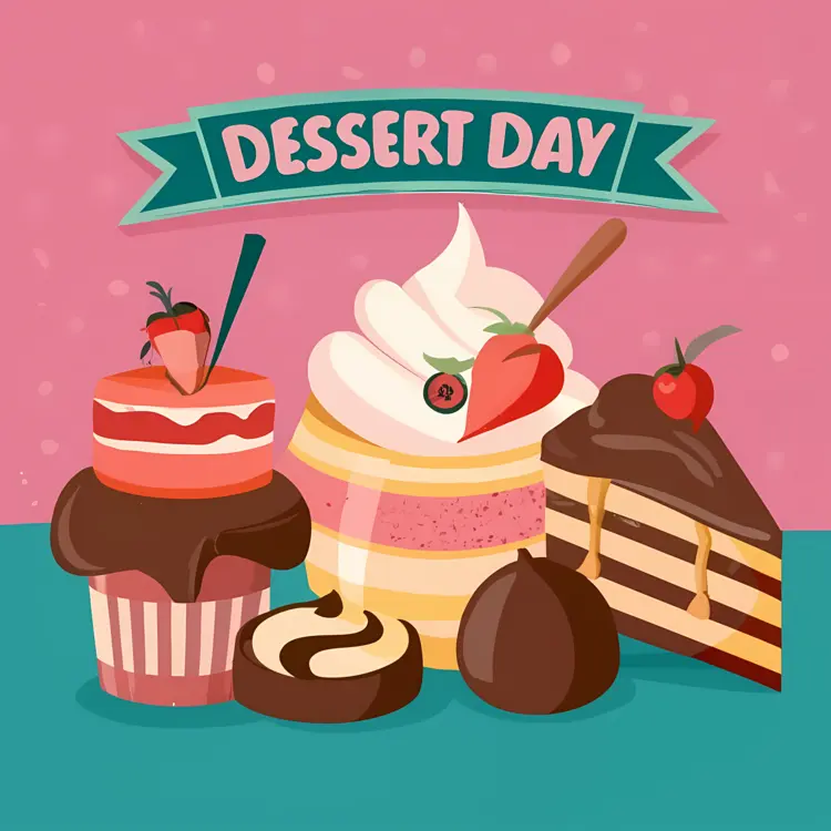 Dessert Day Celebration with Various Sweets