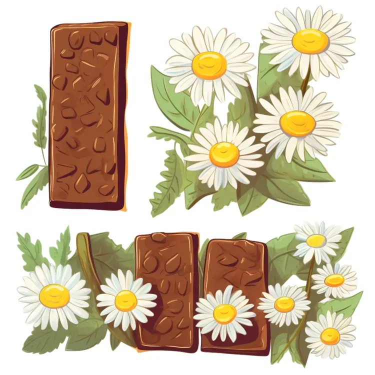 Decorative Chocolate Bars with Flowers