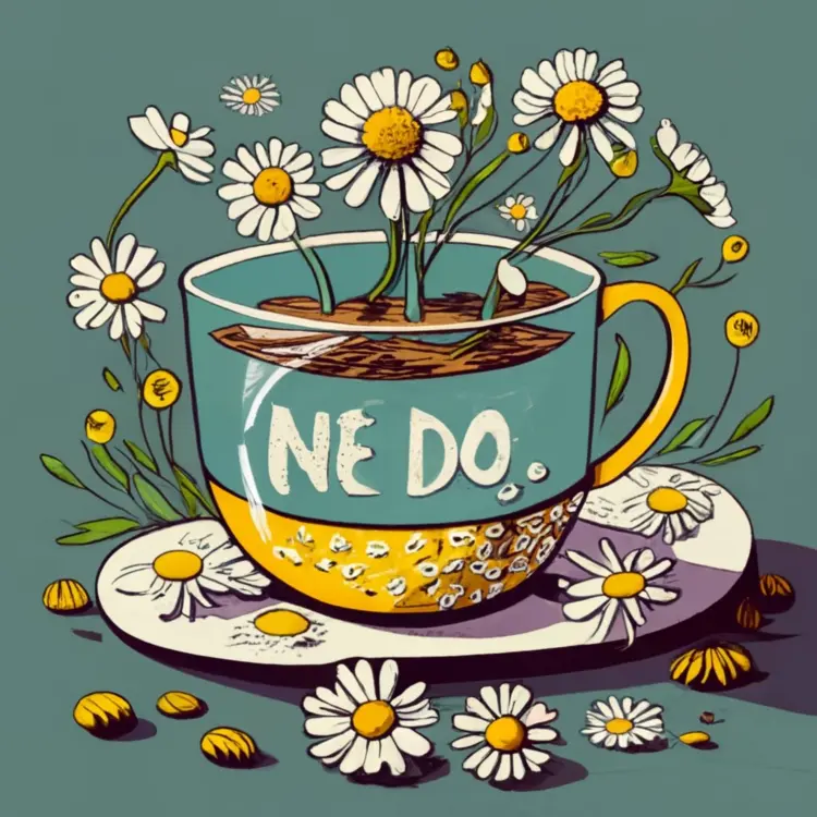 Chamomile Tea in Decorative Cup