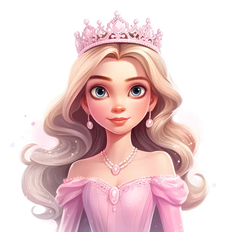 Young Girl in Crown with Jewelry