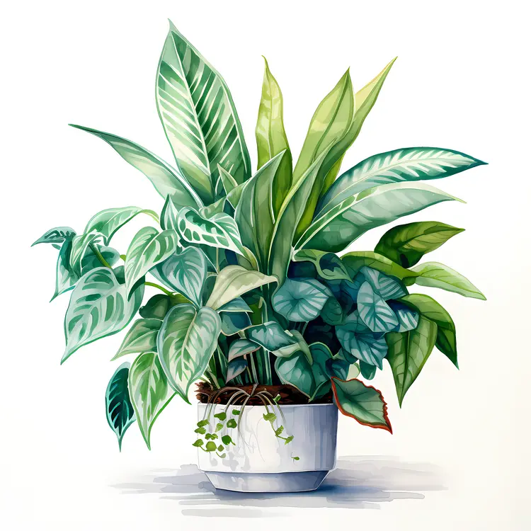 Green Potted Plant Illustration