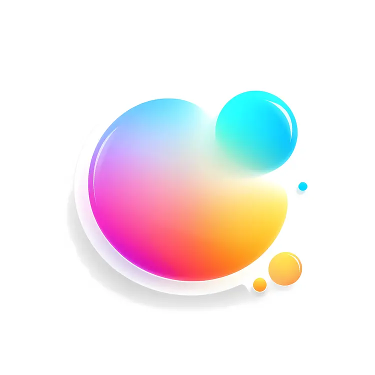 Colorful Gradient Circle Abstract Shape