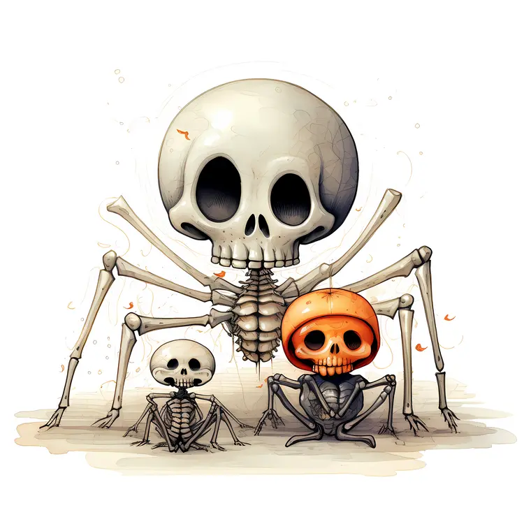 Skeleton Spider Family