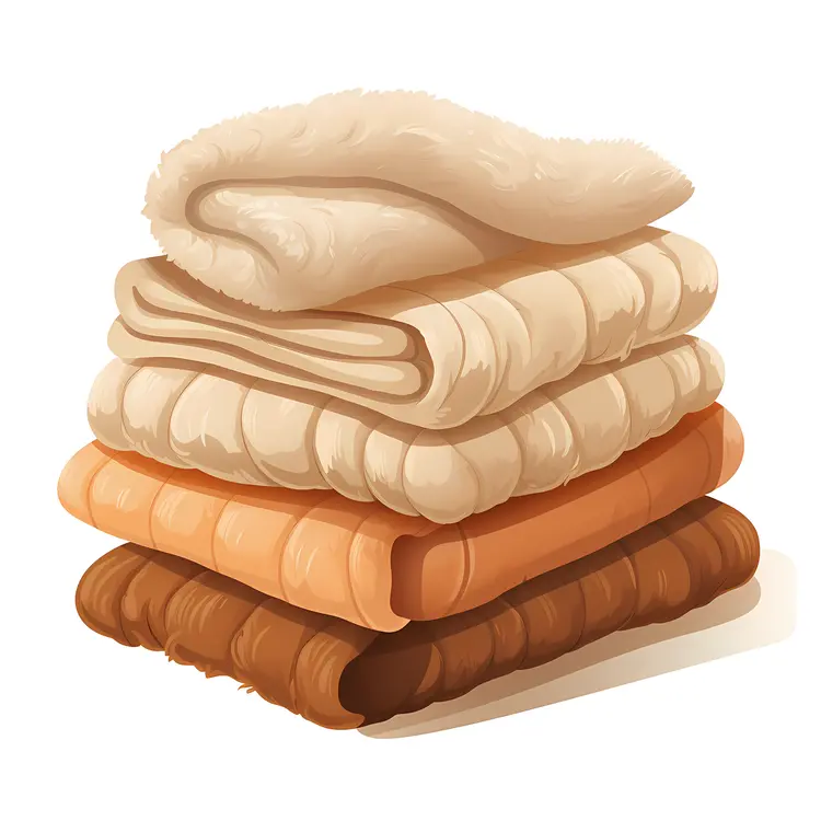 Cozy Stack of Folded Blankets