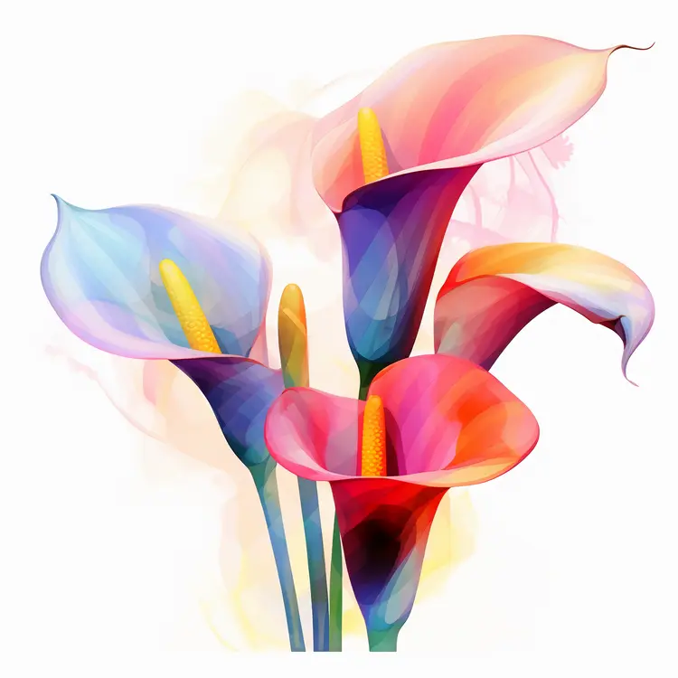 Colorful Calla Lily Illustration