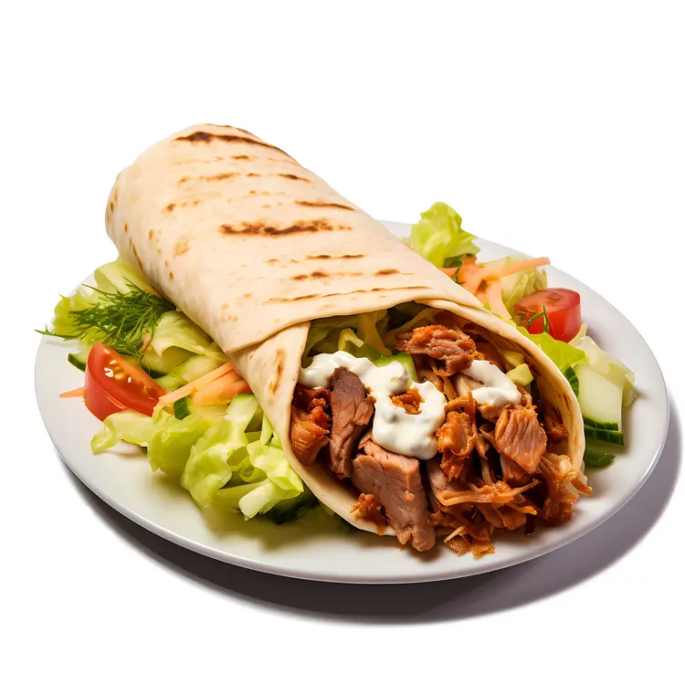 Healthy Wrap with Fresh Salad