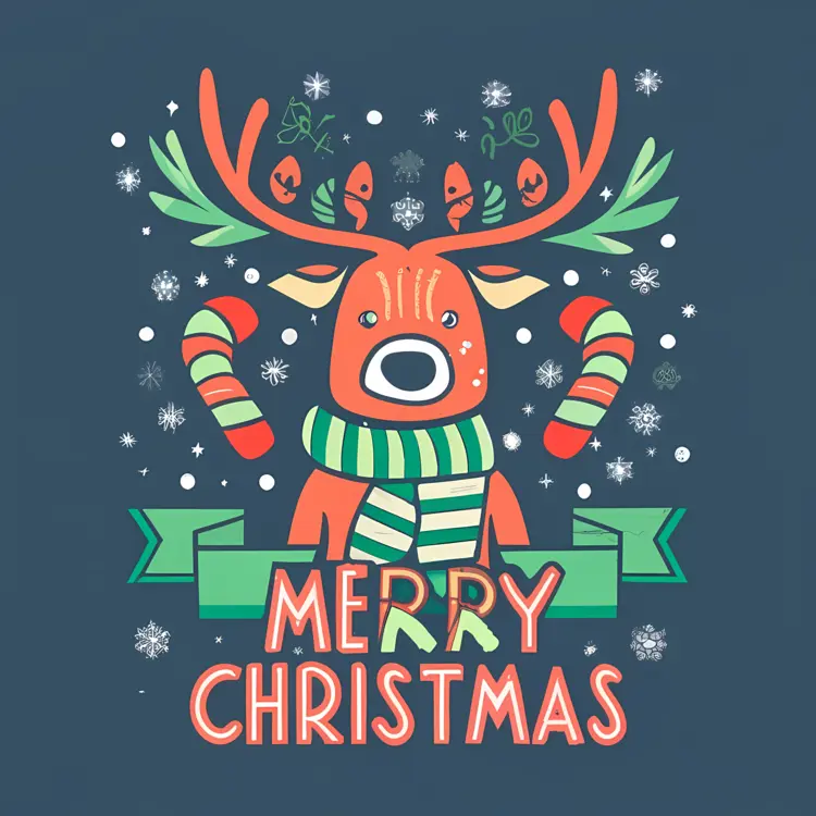 Reindeer with Candy Canes