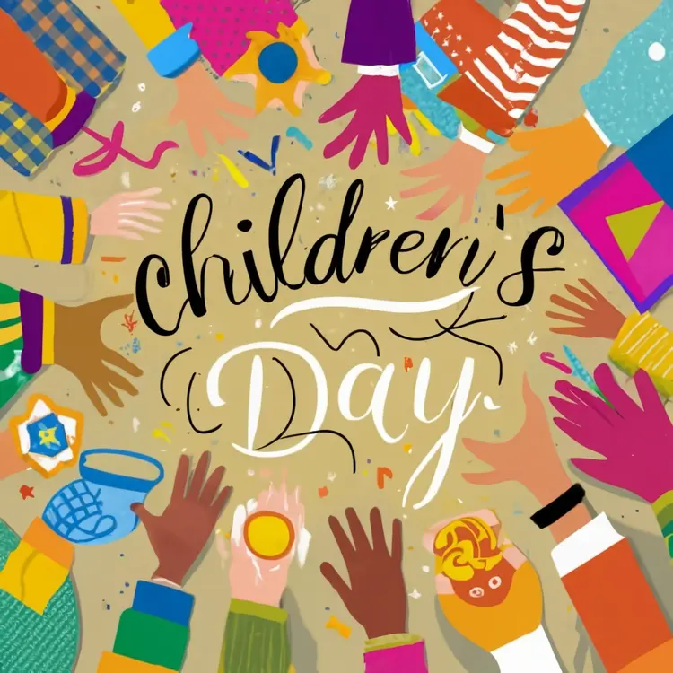 Children's Day with Colorful Hands