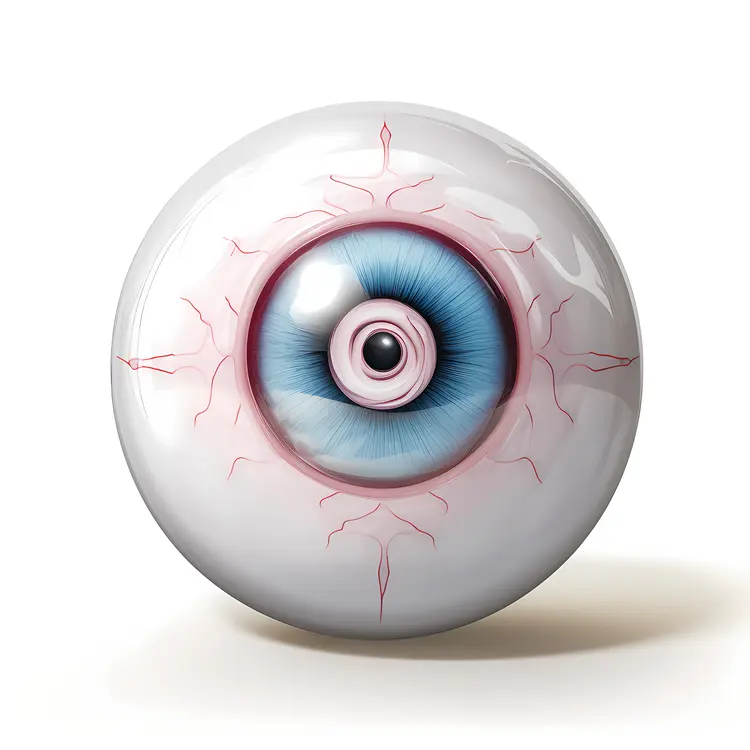 Realistic Blue Eyeball Illustration