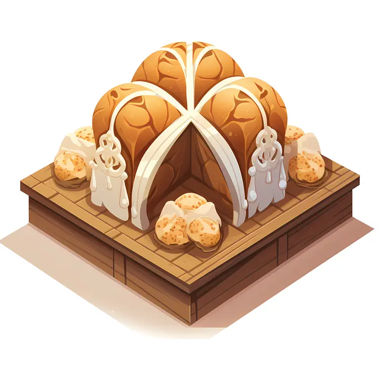 Decorative Bread with Icing