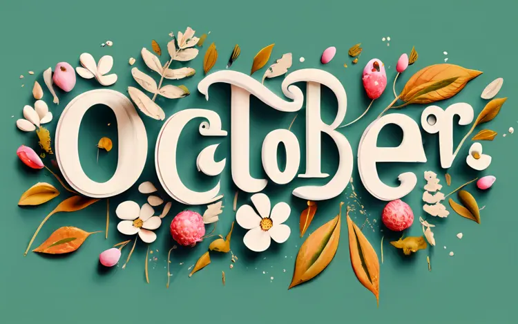 October with Flowers and Leaves