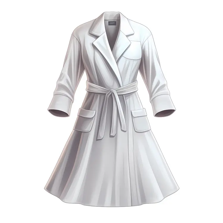 White Coat with Belt