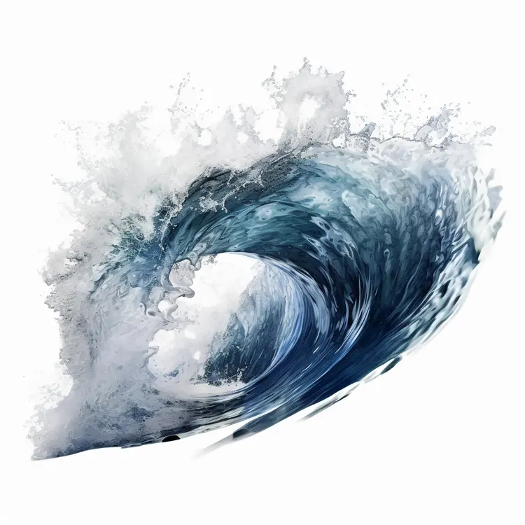 Beautiful Blue Wave Illustration