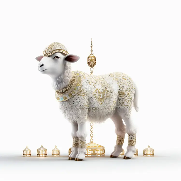 Ornate Sheep for Eid al-Adha Celebration