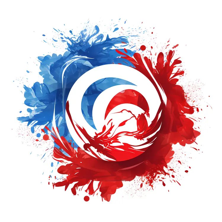 Red, White, and Blue Splash Art