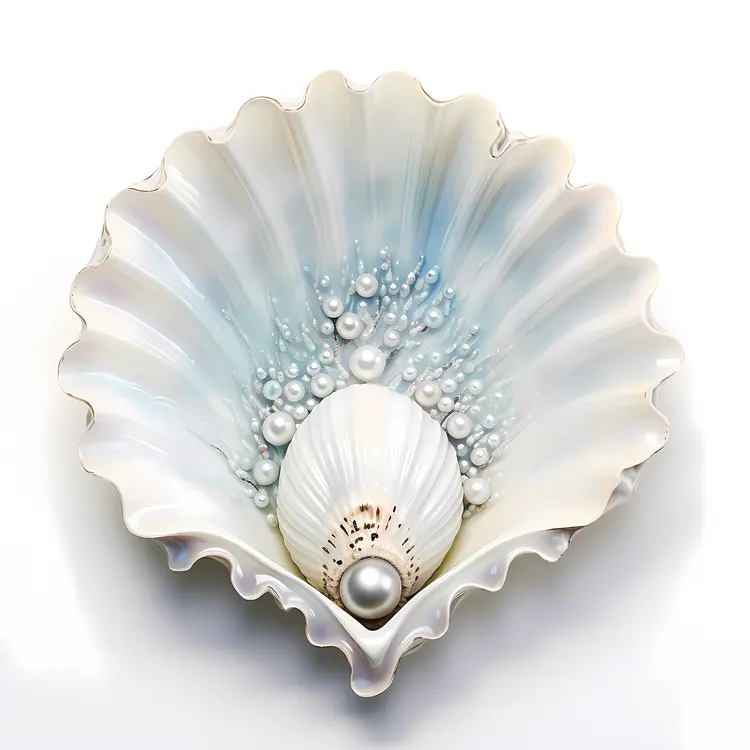 Elegant Pearl in a Decorative Shell