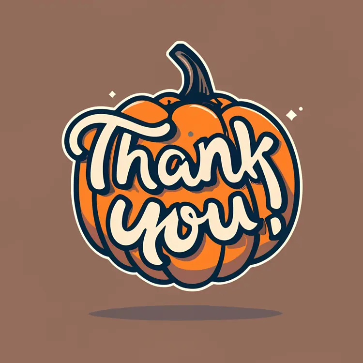 Thank You Pumpkin Illustration
