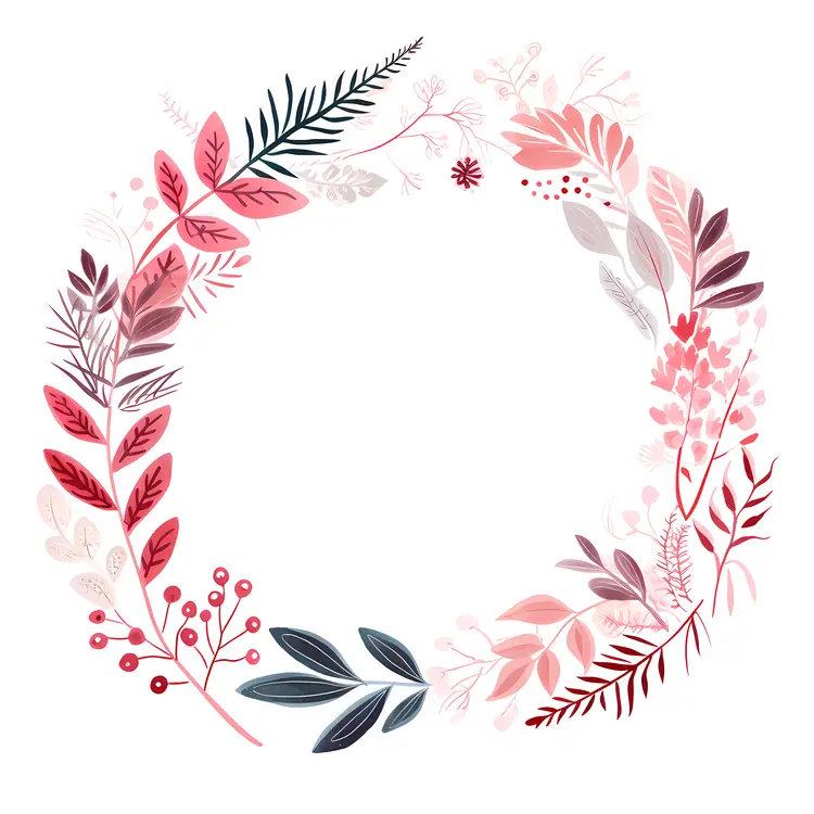 Delicate Pink Leaves and Branches