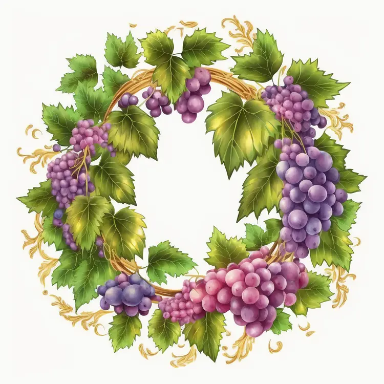 Beautiful Grape Wreath for Harvest Festival