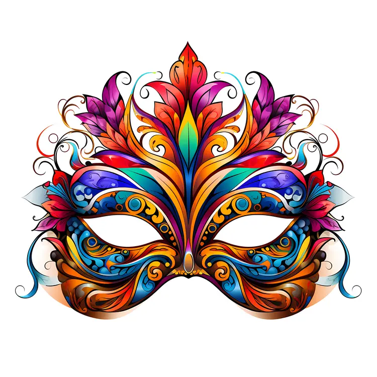 Vibrant Feather Mask for Carnival Festivities