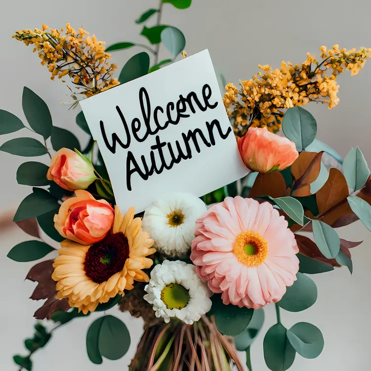 Welcome Autumn with Flowers