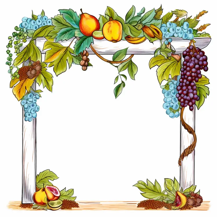 Autumn Harvest Fruit Frame