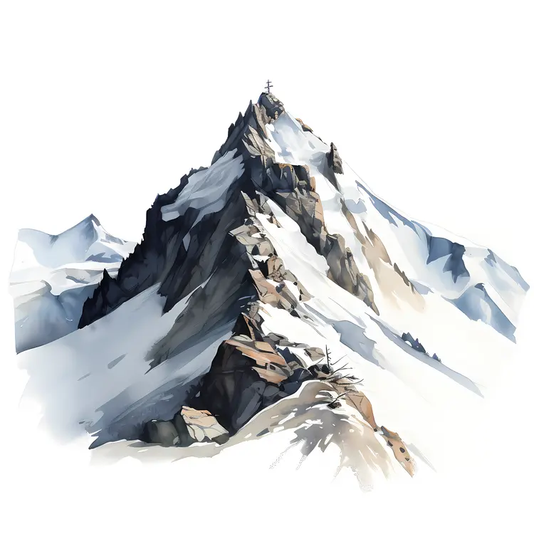 Snowy Mountain Peak