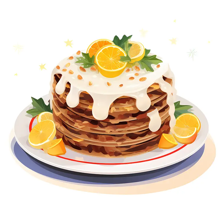 Stack of Pancakes with Orange and Cream