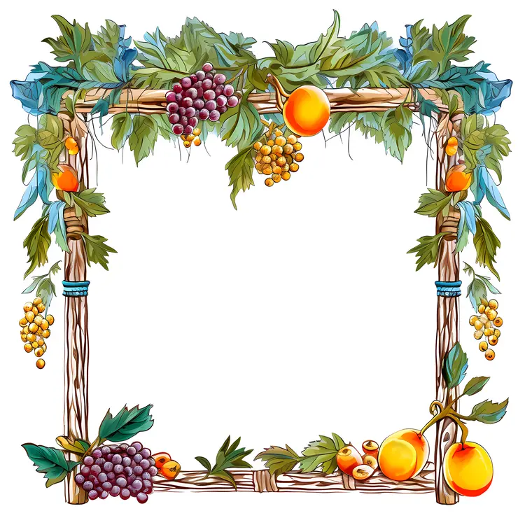 Decorative Fruit and Vine Frame