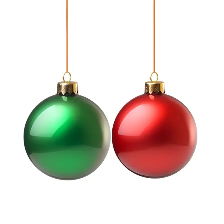 Red and Green Christmas Ornaments