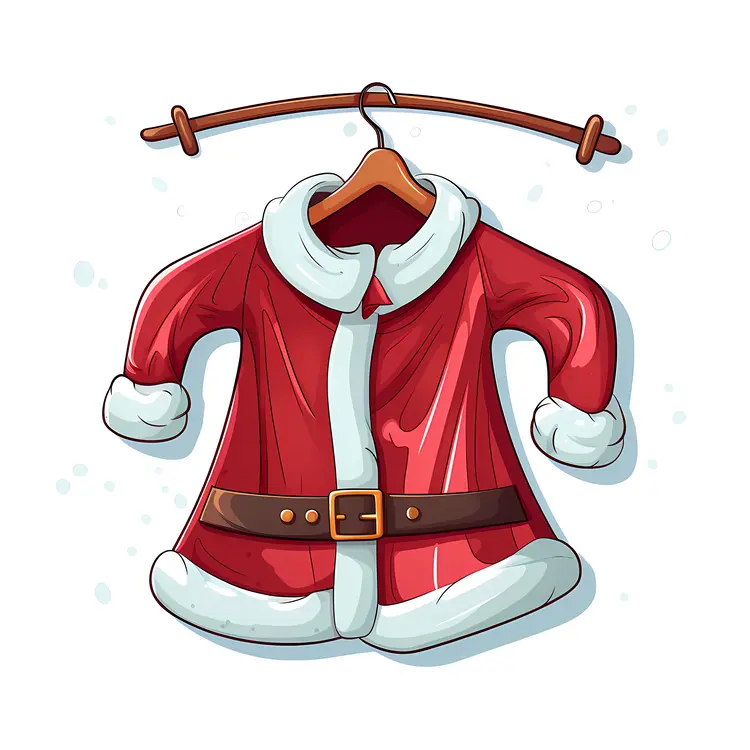Red Santa Coat on Hanger