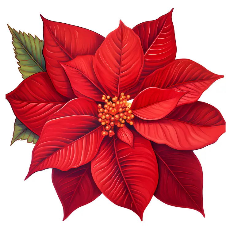 Beautiful Red Poinsettia for Christmas Decor