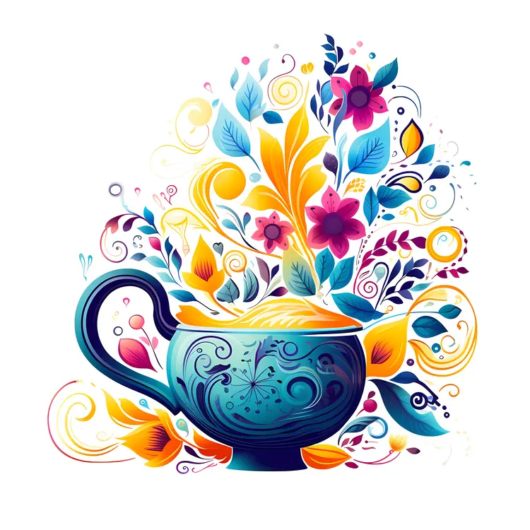 Colorful Floral Cup