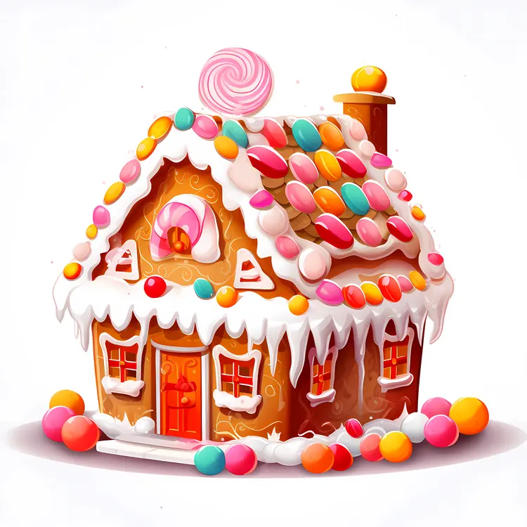 Gingerbread House with Lollipop