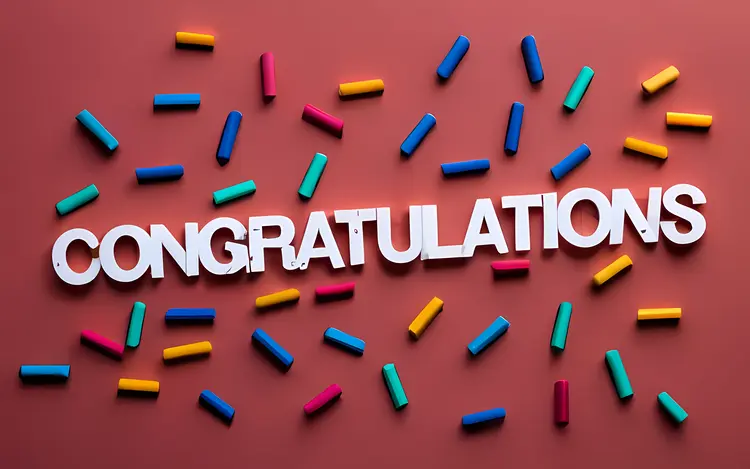 Congratulations with Colorful Confetti
