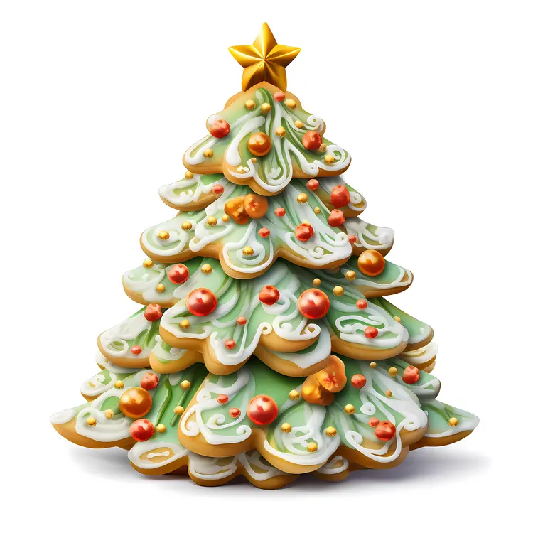 Iced Christmas Tree Cookie