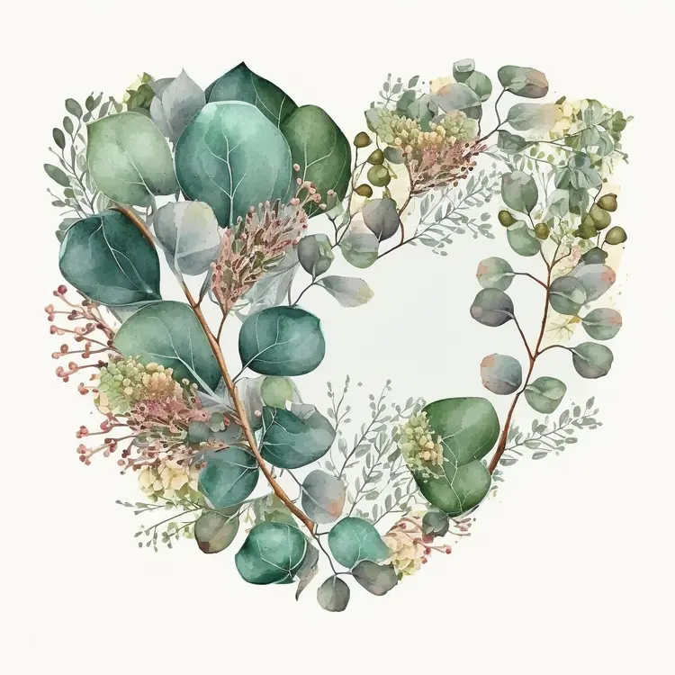 Heart-shaped Leaf Arrangement for Valentine's Day